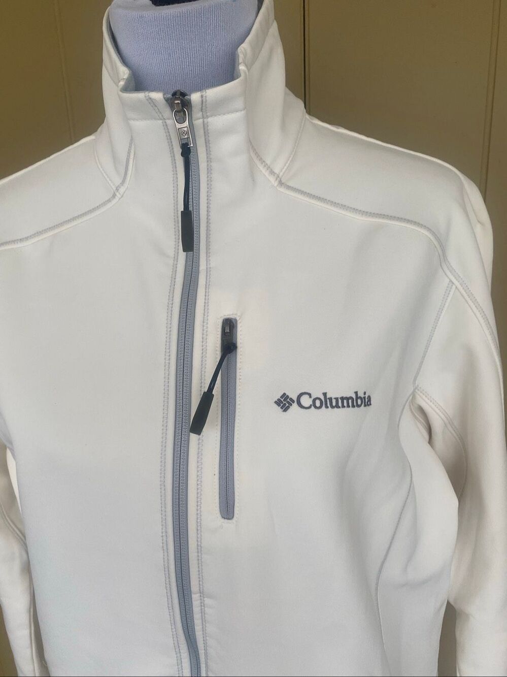 Columbia sportswear company women XL hardshell mock collar jacket white/grey - Picture 3 of 12